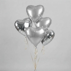 Gray Heart Balloons